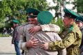 Пограничники собрались в центре Барнаула в честь своего праздника