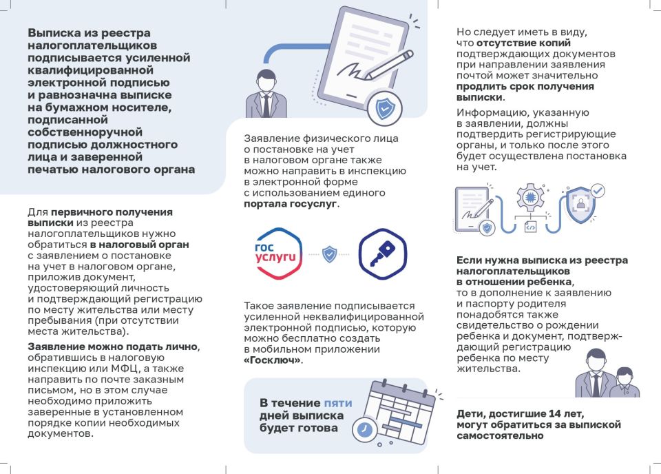 С 2026 года единым документом о постановке на учет в налоговом органе станет выписка