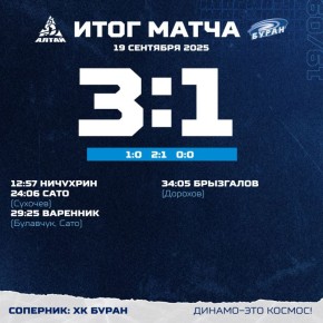 Одерживаем победу над воронежским &quot;Бураном&quot; в первом домашнем матче чемпионата ВХЛ-25/26!