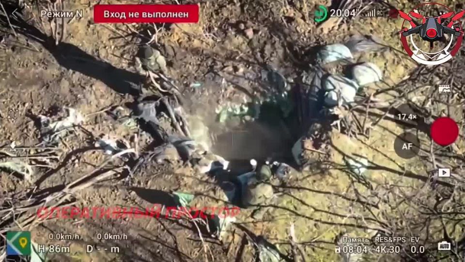 Кадры взятия российскими бойцами блиндажа и пленного 60 омбр ВСУ в Шандриголово