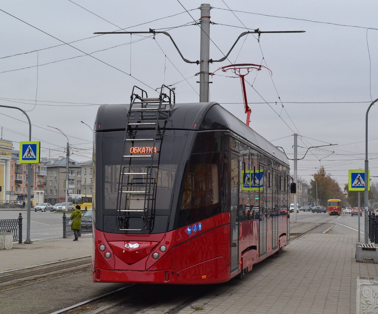 Новый белорусский трамвай вышел на обкатку в Барнауле Новый белорусский трамвай вышел на обкатку в Барнауле