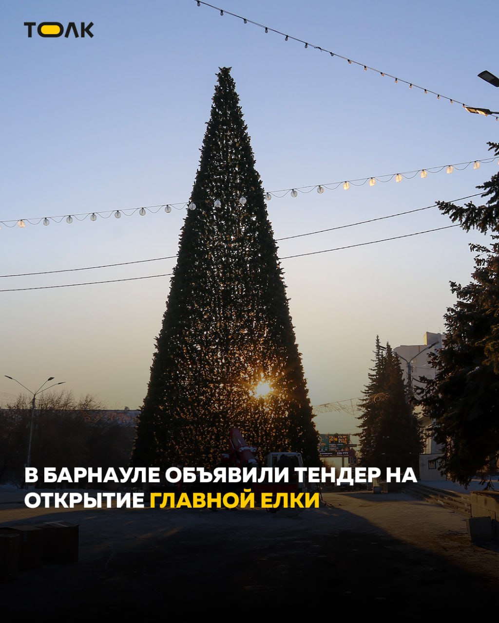 Почти 600 тысяч рублей собираются потратить на открытие главной елки Барнаула