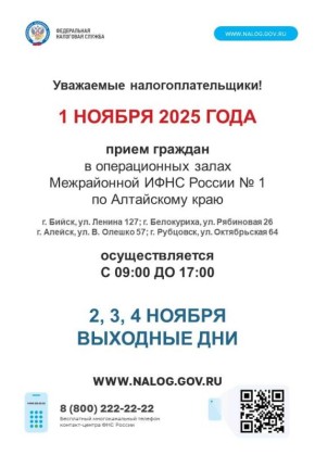 График работы ИФНС в праздничные дни