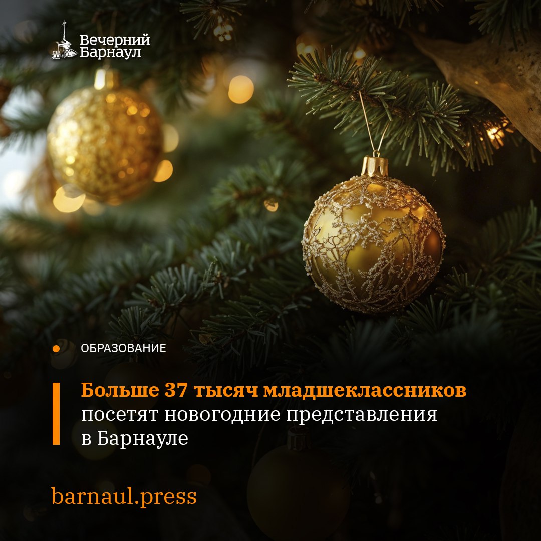 С 18 по 29 декабря 2025 года на территории Барнаула пройдут новогодние мероприятия для юных горожан