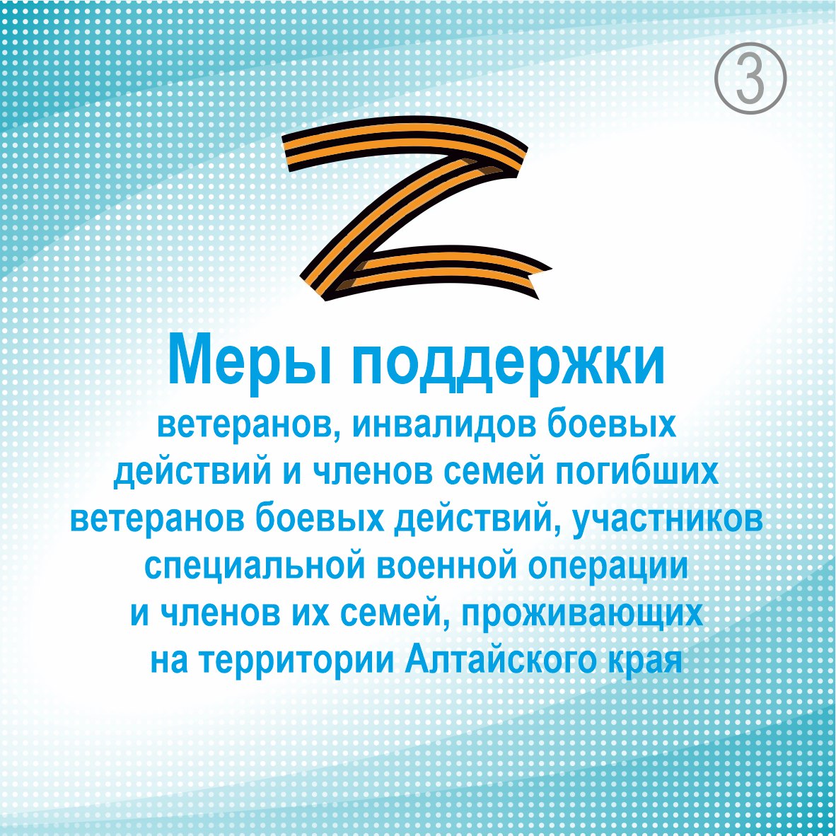 Меры поддержки ветеранов, инвалидов боевых действий и членов семей погибших ветеранов боевых действий, участников специальной военной операции и членов их семей, проживающих на территории Алтайского края