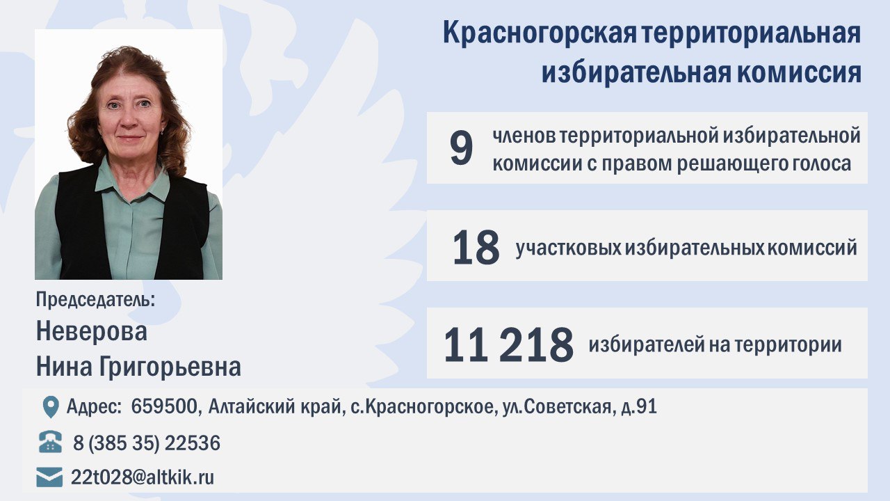 ТИКи Алтая 2025-2030: Сформирован новый состав Красногорской территориальной избирательной комиссии