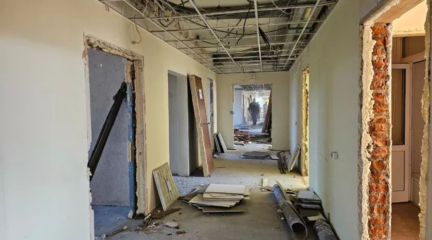 В ЦГБ Бийска идт капитальный ремонт будущего отделения реабилитации