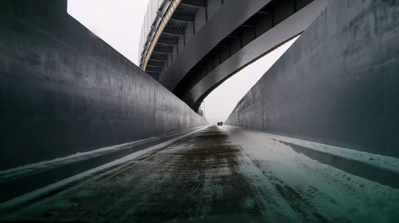 Движение по транспортной развязке открыто на всех уровнях