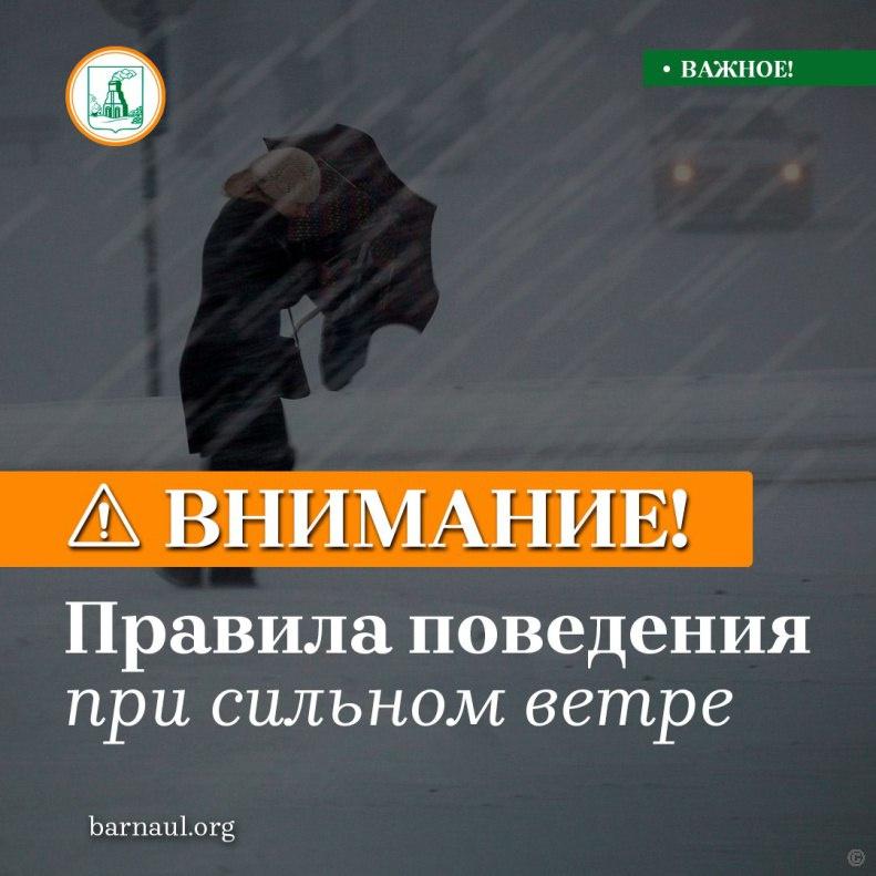 Друзья, мы ещё раз напоминаем правила поведения при сильном ветре