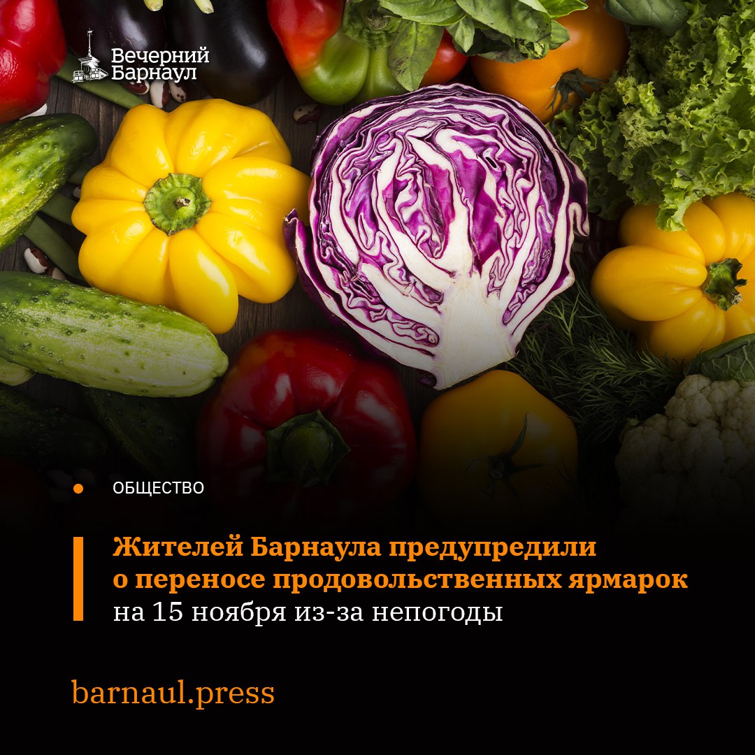 Напоминаем, мокрый снег и усиление ветра повлияли на проведение продовольственных ярмарок 8 ноября в Барнауле