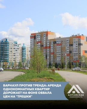 Стоимость аренды на однокомнатные квартиры в Барнауле продолжает расти
