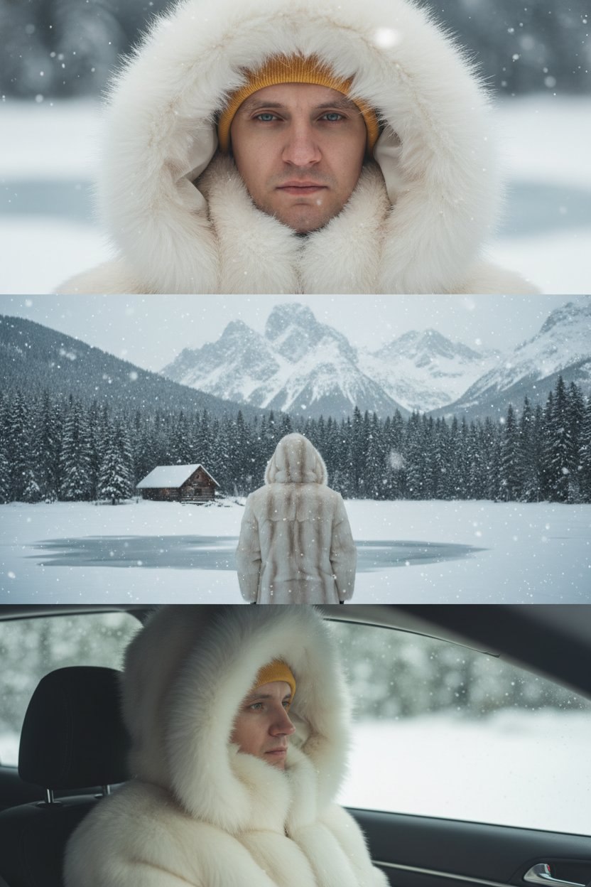 Ведущие «Катунь 24» примерили белую шубу и роль моделей в фотосессии, созданной при помощи ИИ