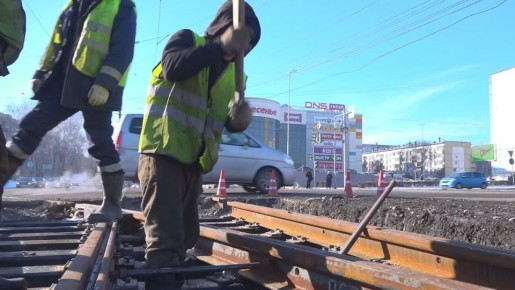 Альтернативные пассажирские маршруты запущены в Бийске на время ремонта стрелок и трамвайных путей на кольце «Гилёва»