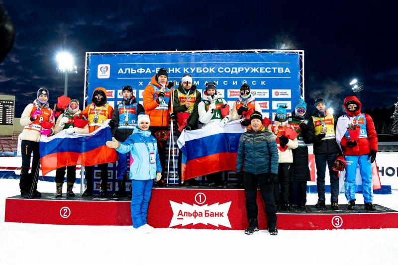 Анастасия Гришина выиграла смешанную эстафету в составе сборной России на этапе Кубка Содружества в Ханты-Мансийске Анастасия Гришина выиграла смешанную эстафету в составе сборной России на этапе Кубка Содружества в Ханты-Мансийске