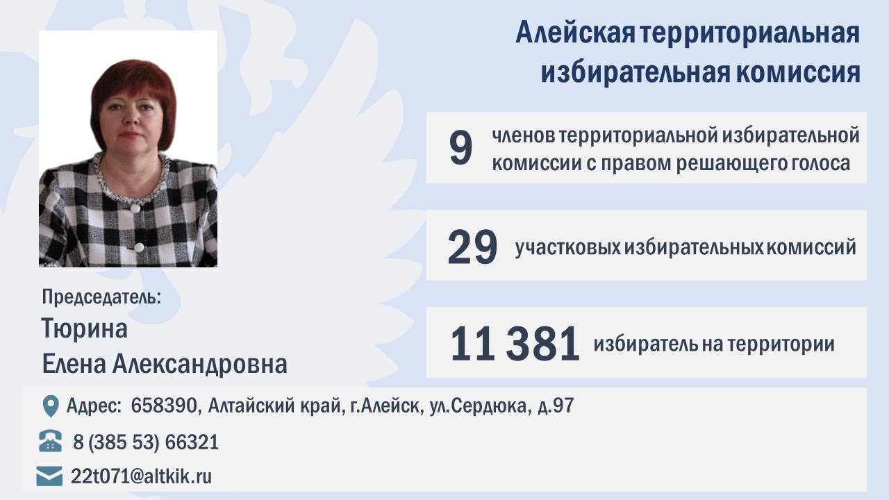 ТИКи Алтая 2025-2030: Сформирован новый состав Алейской территориальной избирательной комиссии