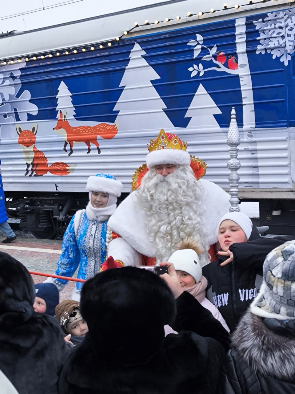 из Карасука, куда впервые прибыл Поезд Деда Мороза из Карасука, куда впервые прибыл Поезд Деда Мороза