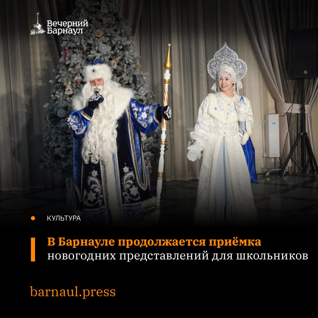 С 9 по 17 декабря в Барнауле проходит приёмка новогодних представлений для младших школьников