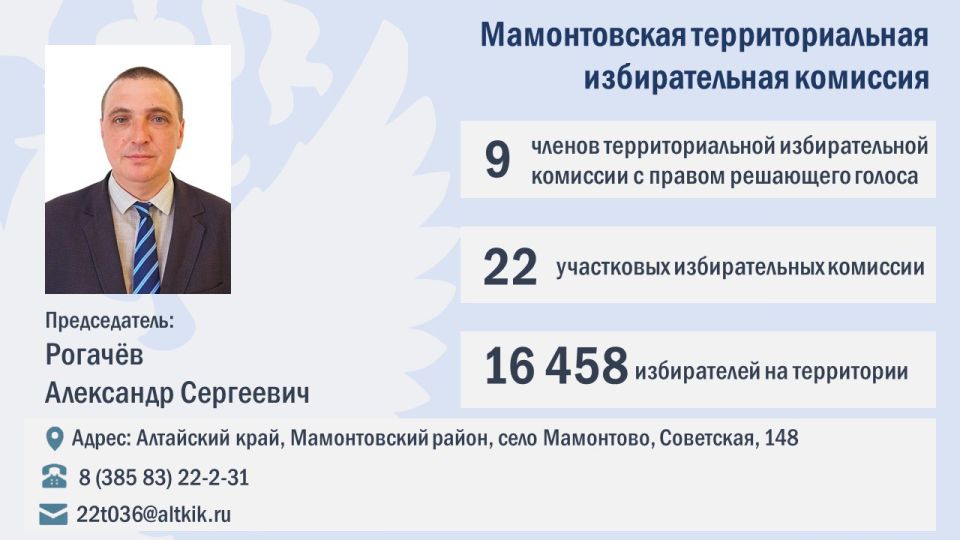 ТИКи Алтая 2025-2030: Сформирован новый состав Мамонтовской территориальной избирательной комиссии