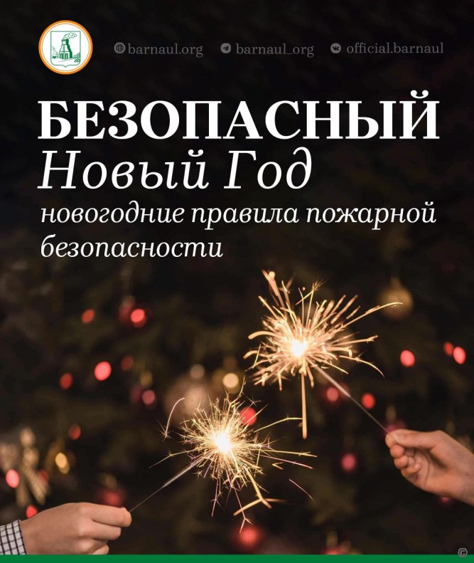 В преддверии новогодних праздников барнаульцам напоминают правила использования пиротехнических средств