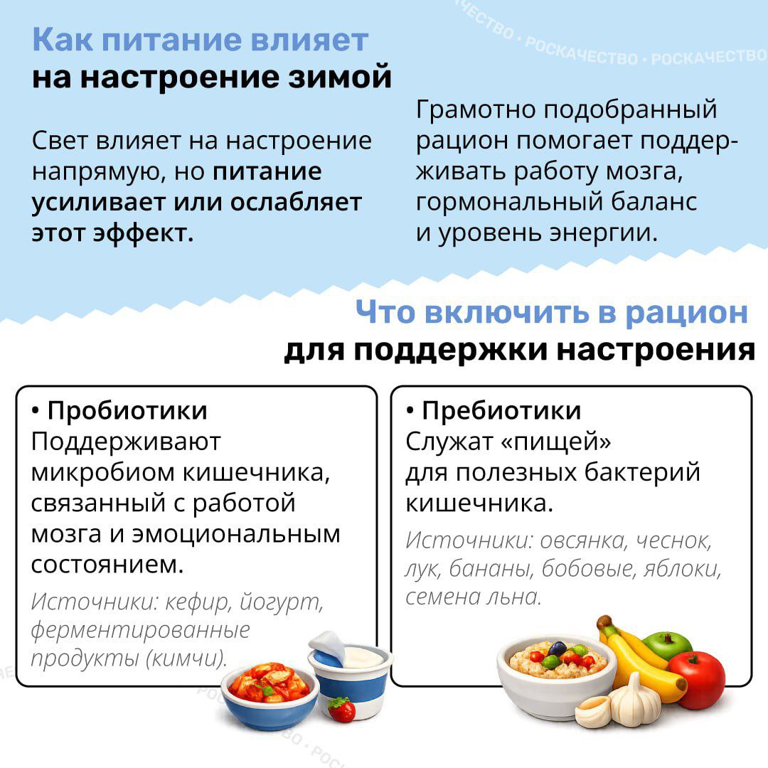 Рекомендации Роскачества о том, как справиться с зимней хандрой Рекомендации Роскачества о том, как справиться с зимней хандрой