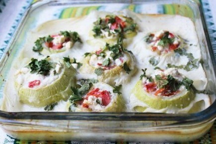 Нежные патиссоны под соусом бешамель