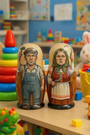 Матрешки с изображением Юрия Гагарина, Александра Пушкина, а может и Shaman'а