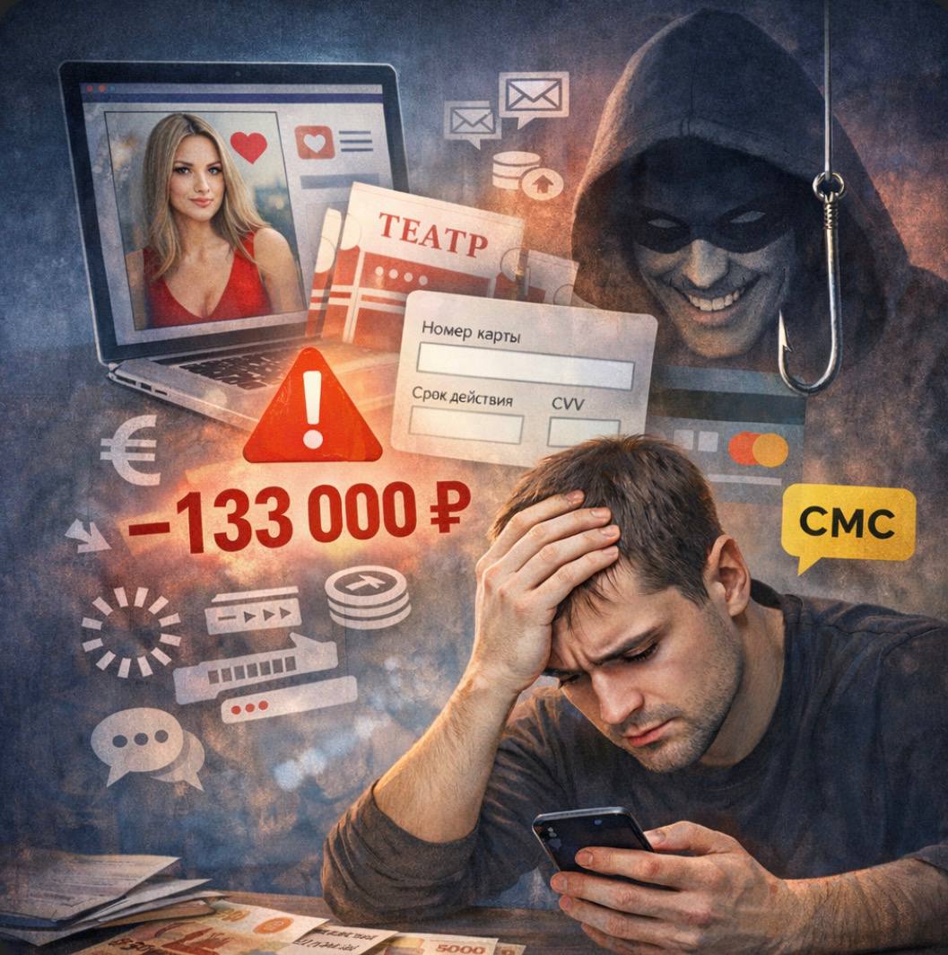 133 тысячи рублей потерял барнаулец, решив сходить в театр с незнакомкой