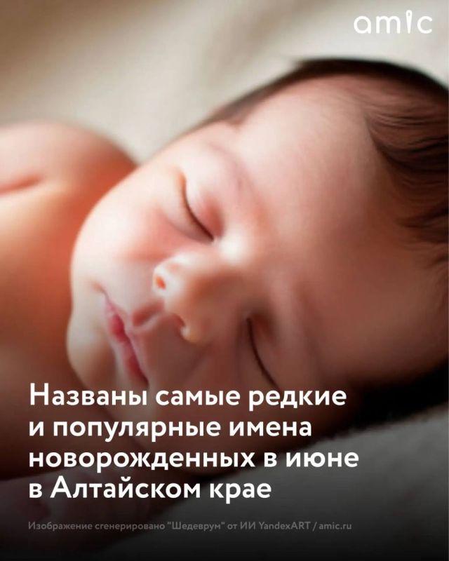 Леонайдис Обафеми и Юнона. В Алтайском крае рассказали о самых редких именах новорожденных за июнь