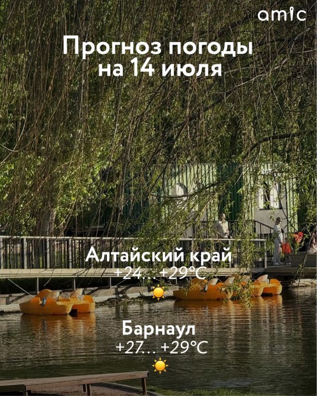 Доброе утро! О погоде в Алтайском крае 14 июля