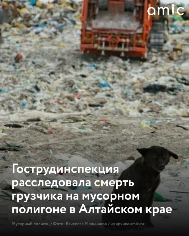 Государственная инспекция труда в Алтайском крае завершила расследование смертельного несчастного случая, произошедшего с грузчиком ООО "Экотехпром" на полигоне твердых бытовых отходов в Яровом