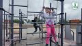 В микрорайоне Авиатор благоустроили парковую зону и построили спортивную и детскую площадки