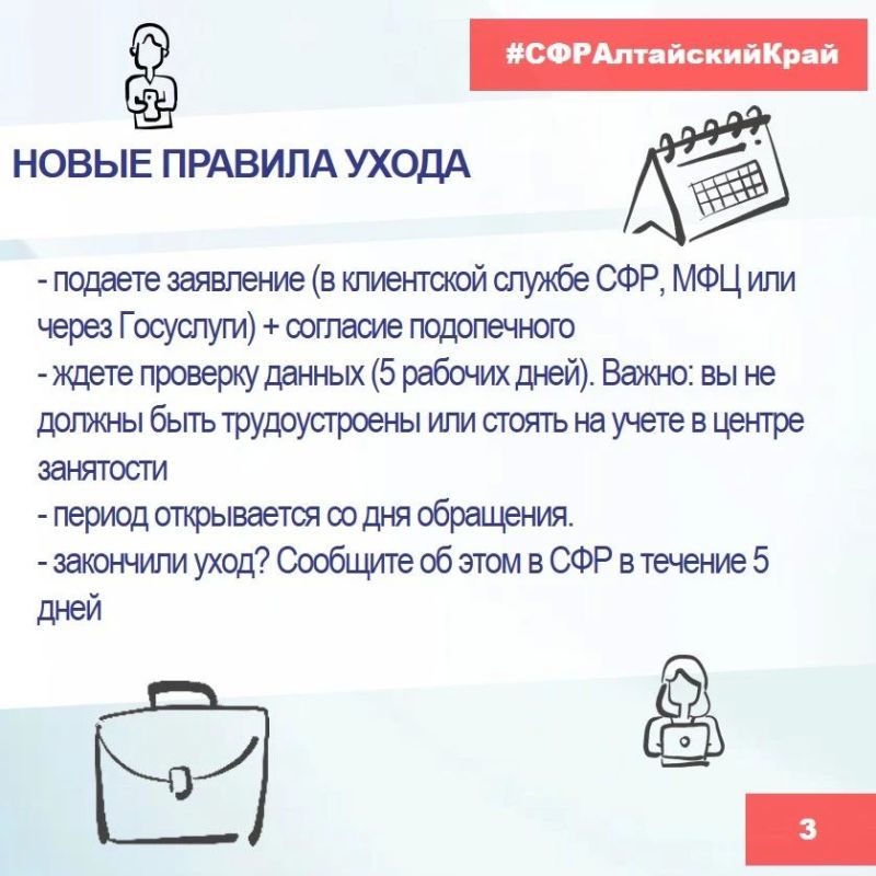 С 2027 года правила ухода меняются! Если вы планируете ухаживать за пожилым человеком или инвалидом, заявить об этом в Отделение СФР по Алтайскому краю нужно будет до начала ухода, а не после С 2027 года правила ухода меняются! Если вы планируете ухаживать за пожилым человеком или инвалидом, заявить об этом в Отделение СФР по Алтайскому краю нужно будет до начала ухода, а не после