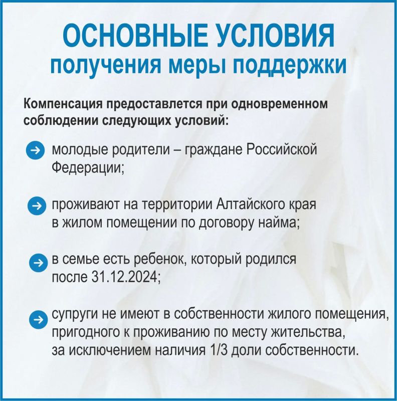 Предоставление молодой семье с детьми компенсации стоимости найма жилого помещения Предоставление молодой семье с детьми компенсации стоимости найма жилого помещения