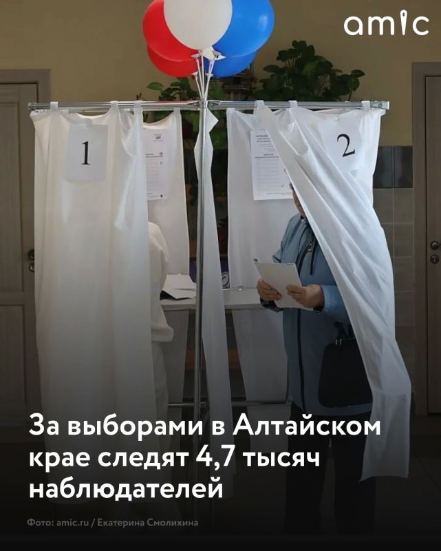 4717 наблюдателей следят за ходом голосования в Алтайском крае, где одновременно проходят пять избирательных кампаний