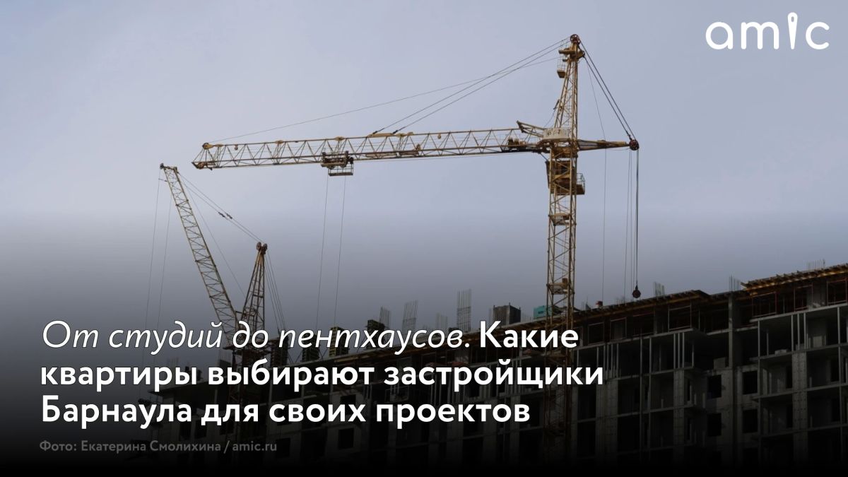 За последние годы квартирография барнаульских новостроек изменилась: девелоперы все чаще "нарезают" студии, "однушки" и небольшие "двушки"