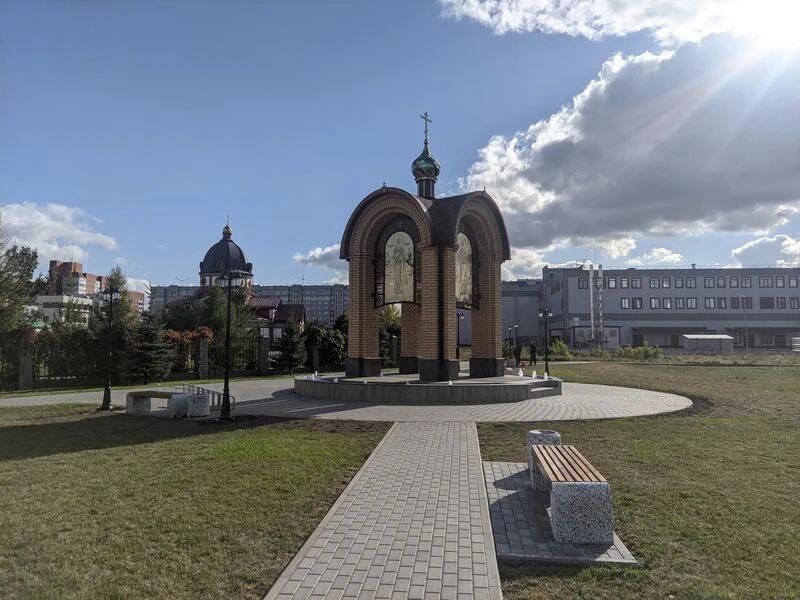 Фонтан, витражи и купель. Какой получилась новая часовня на Шумакова в Барнауле Фонтан, витражи и купель. Какой получилась новая часовня на Шумакова в Барнауле