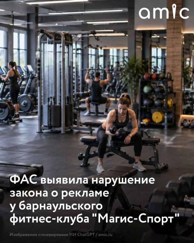 Алтайское краевое УФАС признало ненадлежащей рекламу фитнес-клуба «Магис-Спорт» в Барнауле