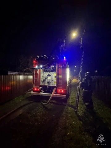 Пожар в Октябрьском районе