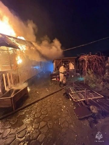 Пожар в Октябрьском районе Пожар в Октябрьском районе