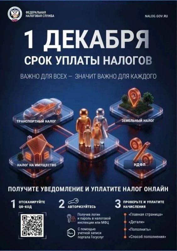 Продолжается информационная кампания по вопросам уплаты имущественных налогов и налога на доходы физических лиц (НДФЛ) за налоговый период 2025 года