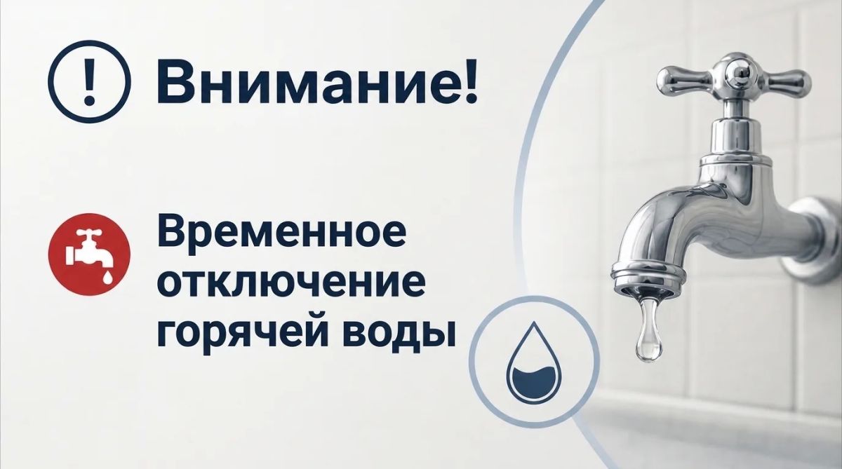 Внимание! Отключение горячего водоснабжения