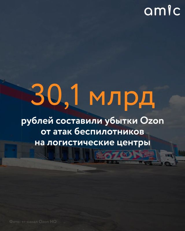 В финансовом отчете за третий квартал текущего года Ozon подсчитал убытки от атак беспилотников на 11 своих логистических центров