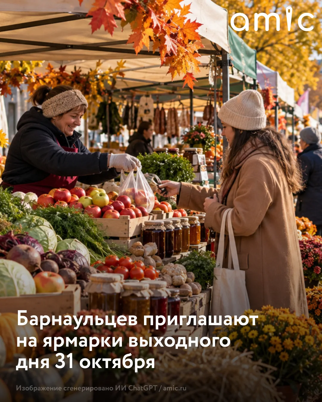 Барнауле и пригородных поселках в субботу, 31 октября, организуют традиционные продовольственные ярмарки